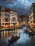 Venecia congelada en la noche