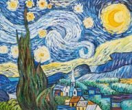 Copia del cuadro de Van Gogh. Noche estrellada