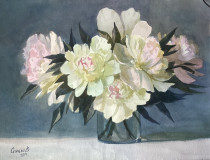 White peonies