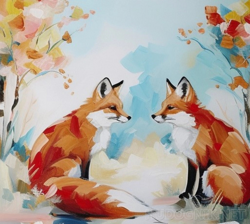 Two foxes