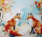 Two foxes