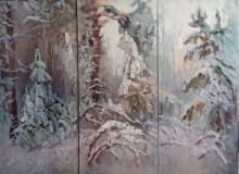 Triptych &quot;Winter Forest&quot;