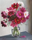 Bouquet of cosmos flowers