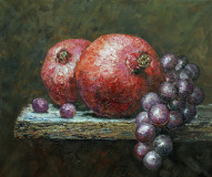 Still life with pomegranates