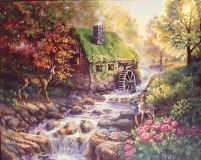 Watermill in the forest