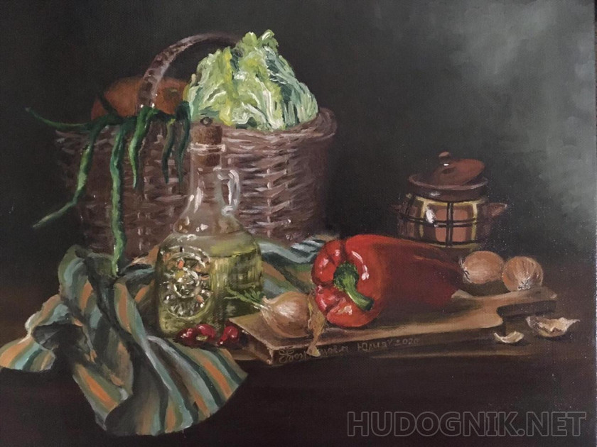 Still life with vegetables