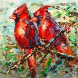 Los cardenales rojos. Al unísono con la naturaleza.